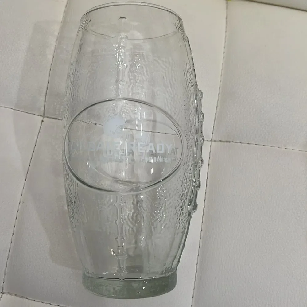 Tailgate Ready 24 Oz Glass 6 1/2 In Tall 2 1/2 In Round Crown Smirnoff Captain